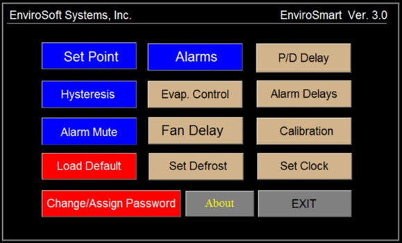 environmental chamber control system keypad
